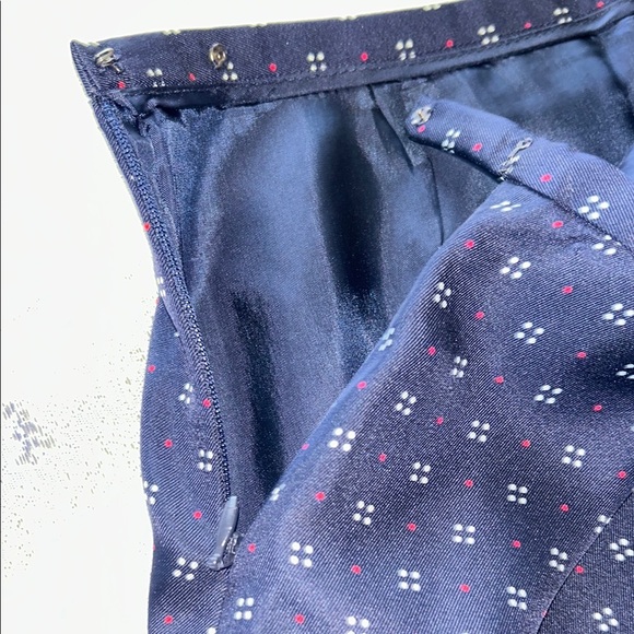 Ann Taylor Navy A-Line Skirt with Pattern - Picture 11 of 13